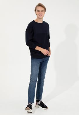 Erkek Lacivert Sweatshirt - 50253218013