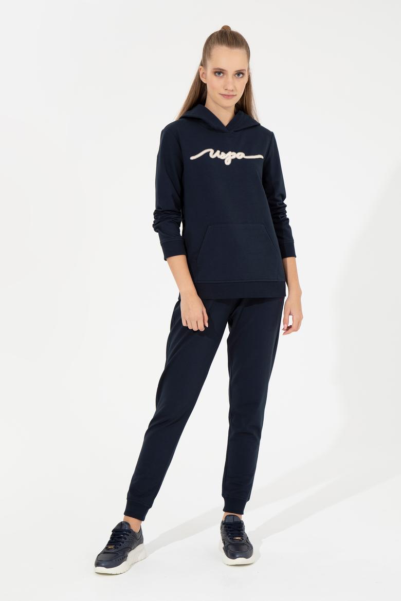 Kadın Lacivert Kapüşonlu Sweatshirt - 50261255004