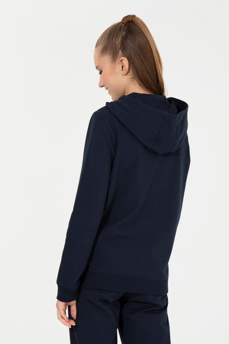 Kadın Lacivert Kapüşonlu Sweatshirt - 50261255004