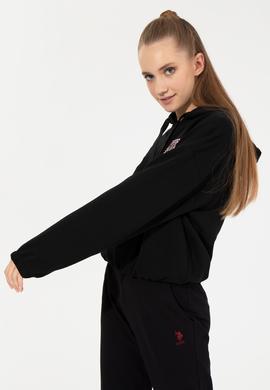 Kadın Siyah Kapüşonlu Sweatshirt - 50261239014