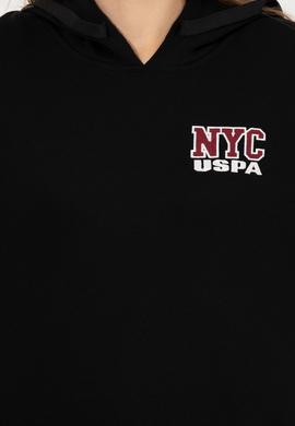 Kadın Siyah Kapüşonlu Sweatshirt - 50261239014