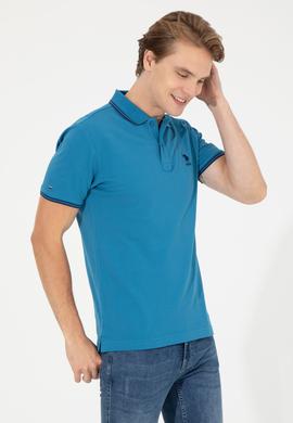 Erkek Petrol Basic Polo Yaka Tişört - 50249146046