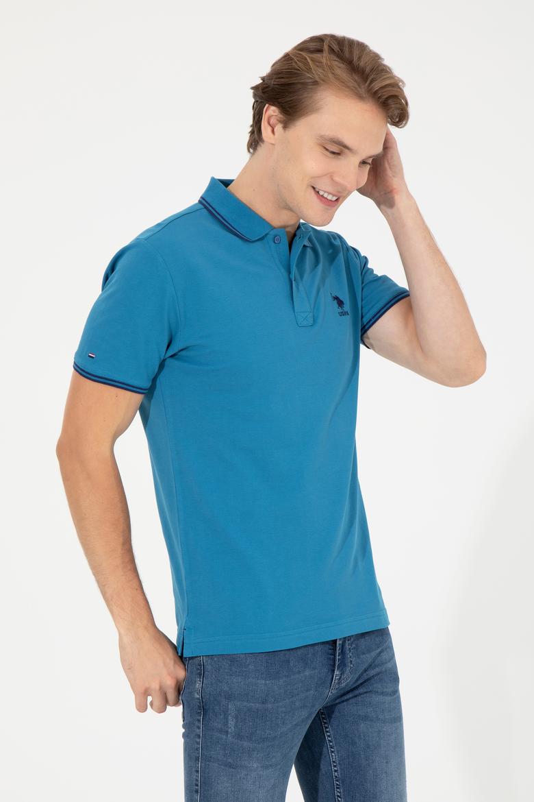 Erkek Petrol Basic Polo Yaka Tişört - 50249146046