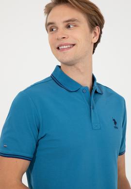 Erkek Petrol Basic Polo Yaka Tişört - 50249146046