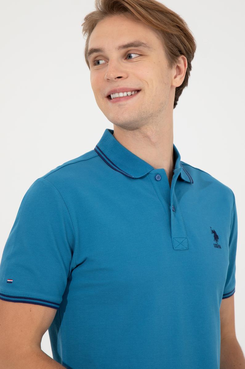 Erkek Petrol Basic Polo Yaka Tişört