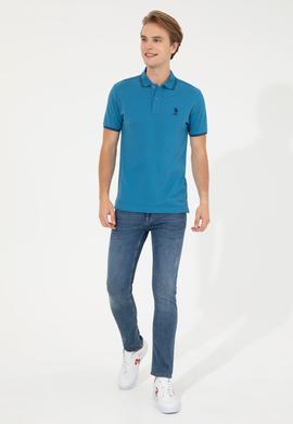 Erkek Petrol Basic Polo Yaka Tişört - 50249146046