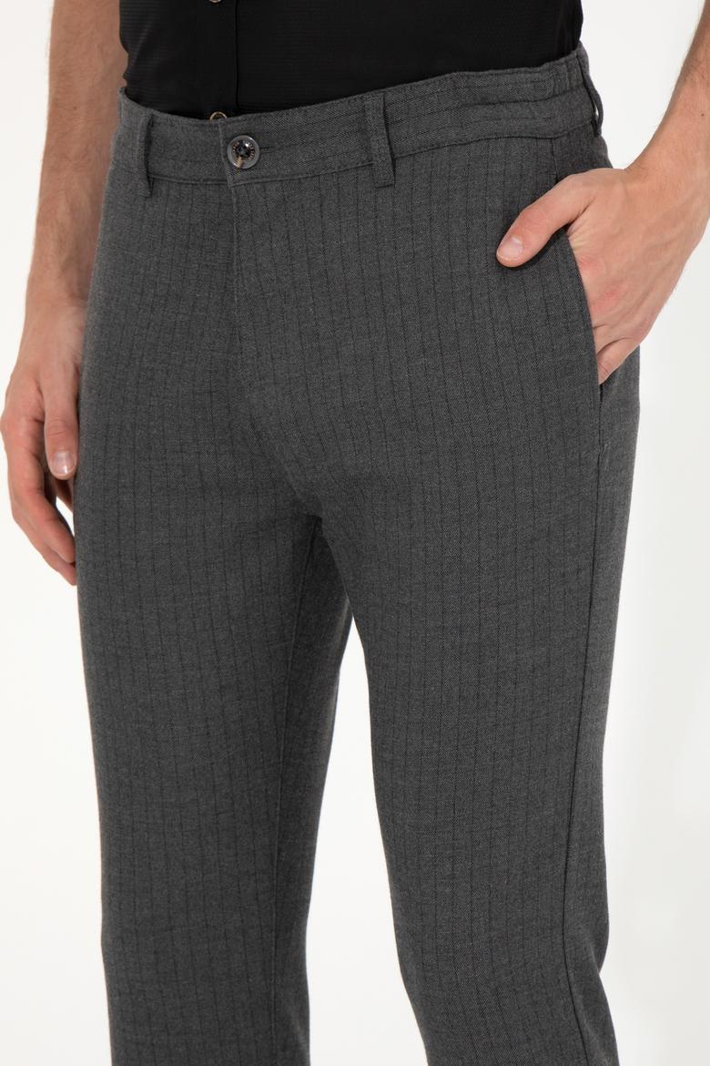 Erkek Gri Kanvas Pantolon - 50256594008