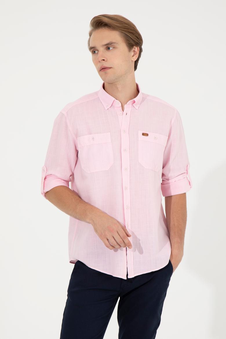 Erkek Pudra Uzun Kollu Gömlek - 50247465016