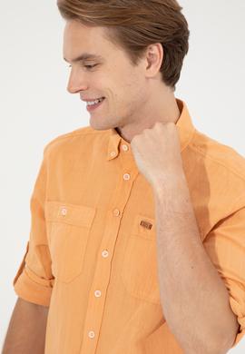 Erkek Turuncu Uzun Kollu Gömlek - 50247465007