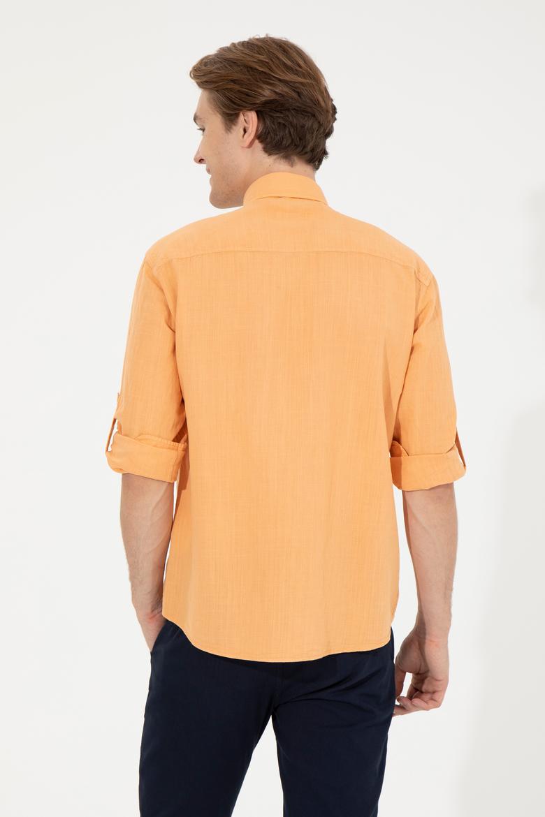 Erkek Turuncu Uzun Kollu Gömlek - 50247465007