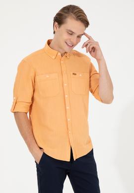 Erkek Turuncu Uzun Kollu Gömlek - 50247465007