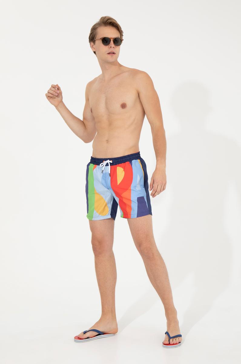 Erkek Kırmızı Deniz Şortu