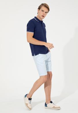 Erkek Açık Mavi Dokuma Şort - 50246121034