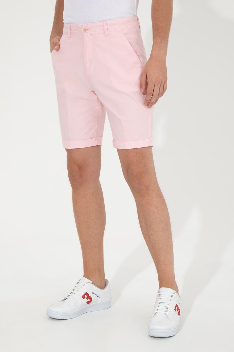 Erkek Pembe Dokuma Şort - 50246121047