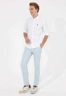 Erkek Açık Mavi Kanvas Pantolon - 50246078040