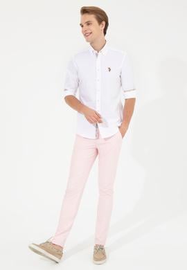 Erkek Pembe Kanvas Pantolon - 50246078051