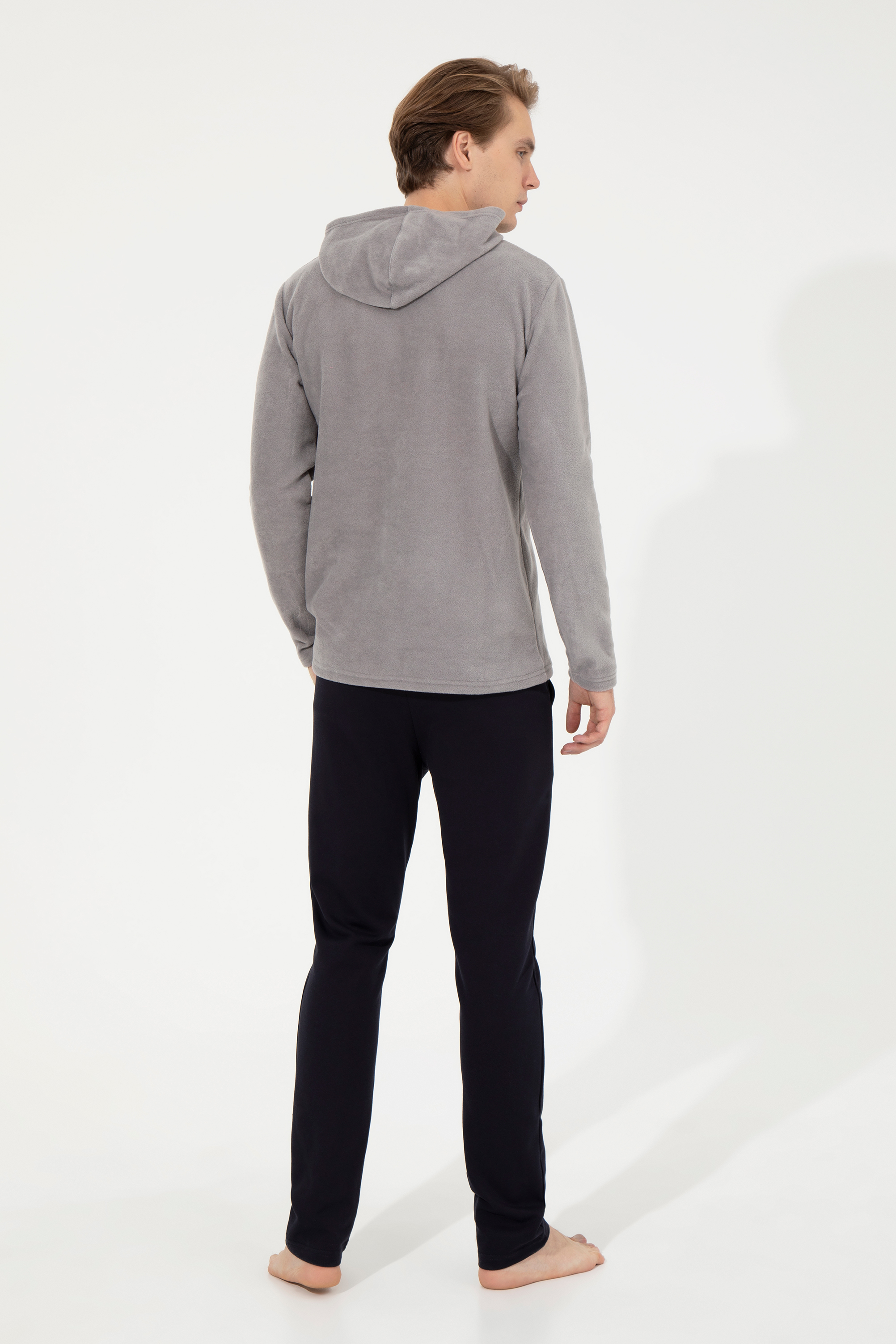 Erkek Gri Melanj Pijama Takımı - Image 3