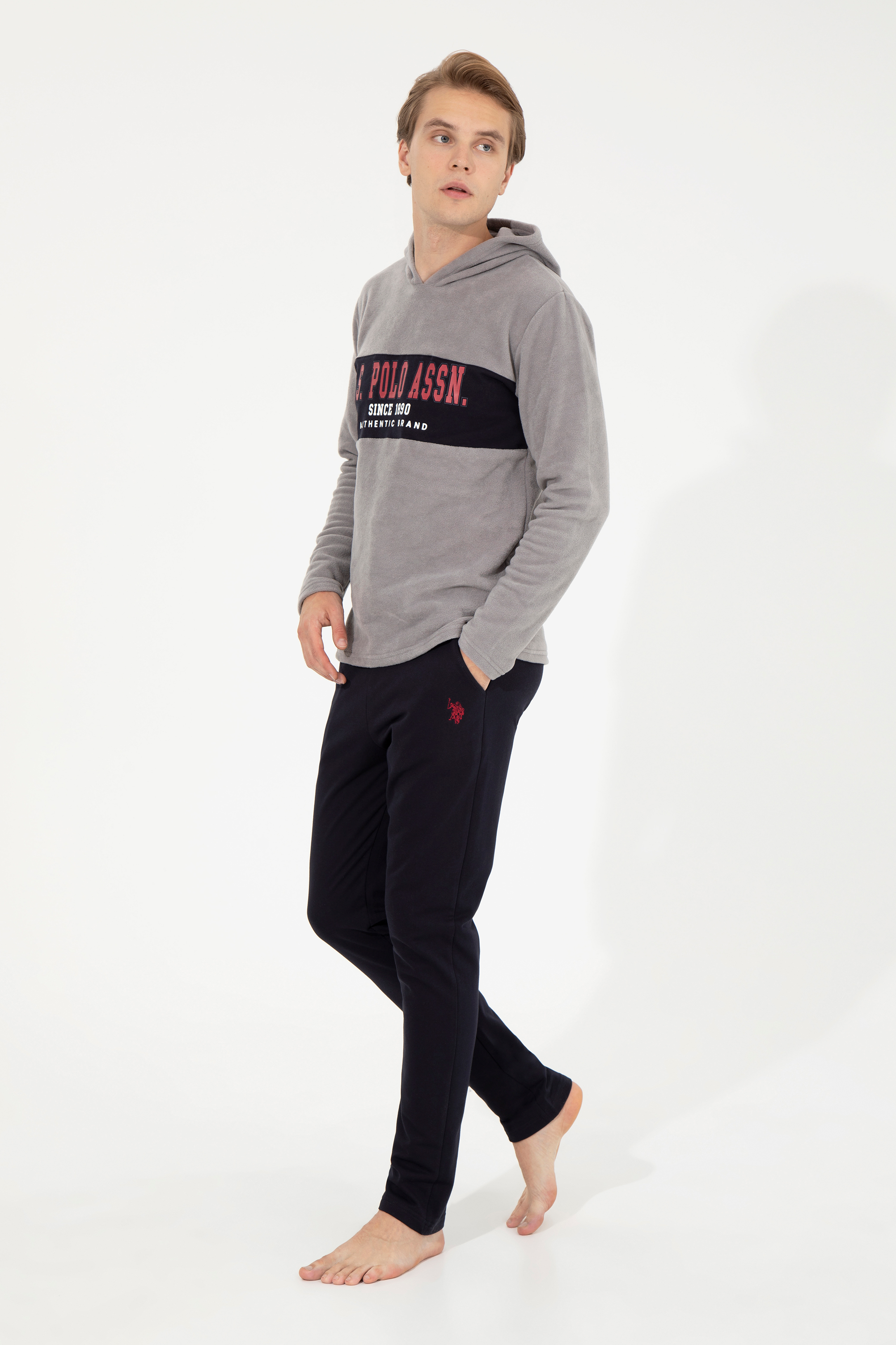 Erkek Gri Melanj Pijama Takımı - Image 2