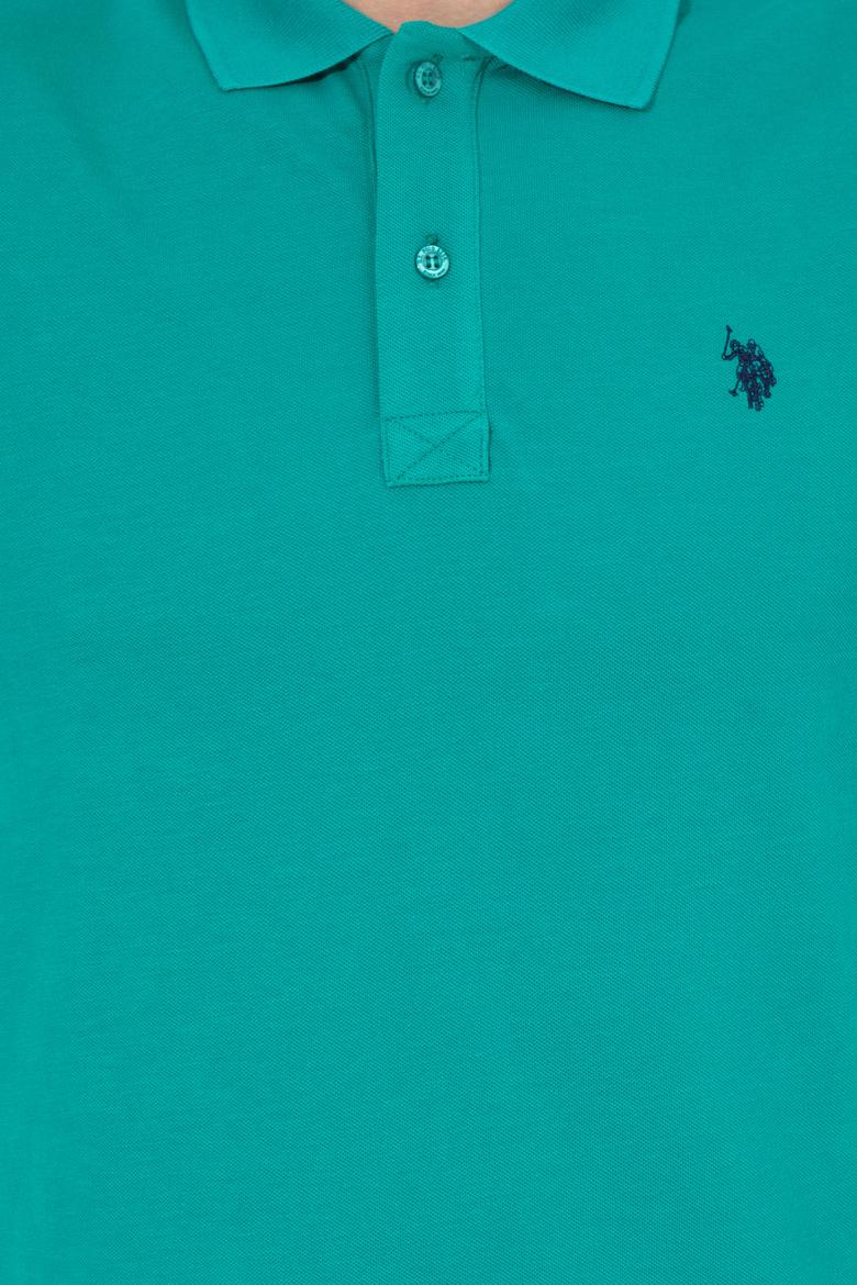 Erkek Koyu Mint Polo Yaka Basic T-Shirt - 50249149326