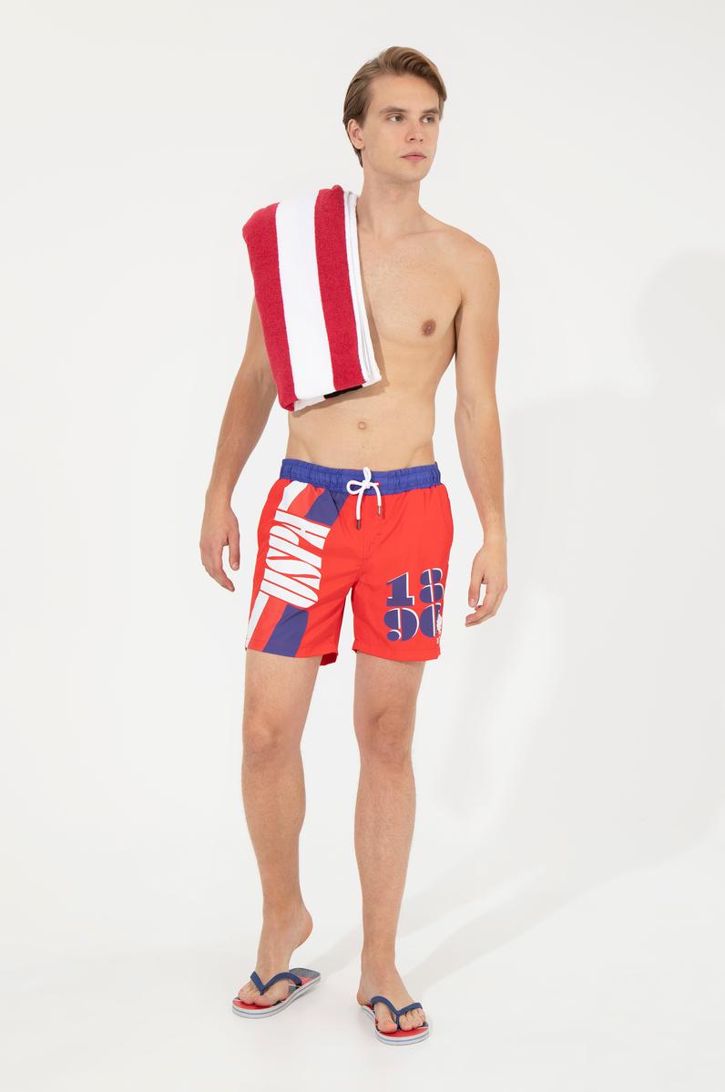 Erkek Kırmızı Deniz Şortu