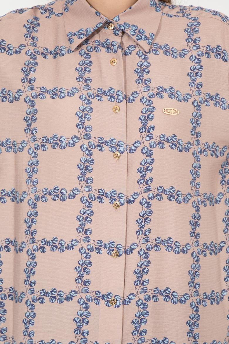 Kadın Taş Uzun Kollu Gömlek - 50253845004