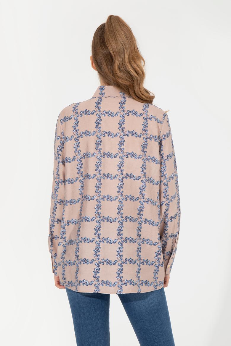 Kadın Taş Uzun Kollu Gömlek - 50253845004