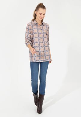 Kadın Taş Uzun Kollu Gömlek - 50253845004
