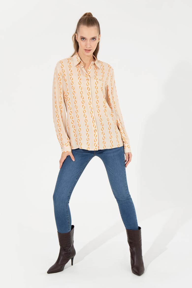 Kadın Taş Uzun Kollu Gömlek - 50257002011