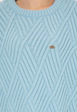 Kadın Mavi Bisiklet Yaka Kazak - 50254292015