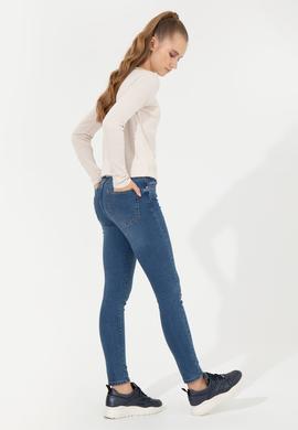 Kadın Mavi Skinny Fit Jean Pantolon - 50256756003