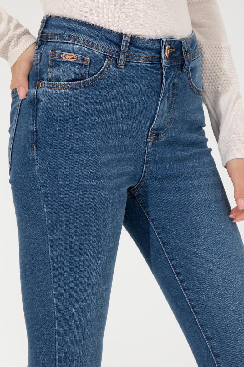 Kadın Mavi Skinny Fit Jean Pantolon - 50256756003