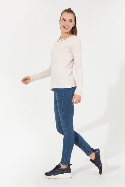 Kadın Mavi Skinny Fit Jean Pantolon
