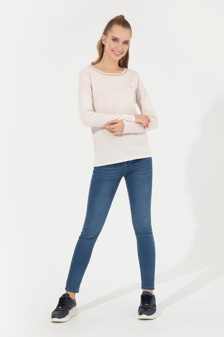 Kadın Mavi Skinny Fit Jean Pantolon