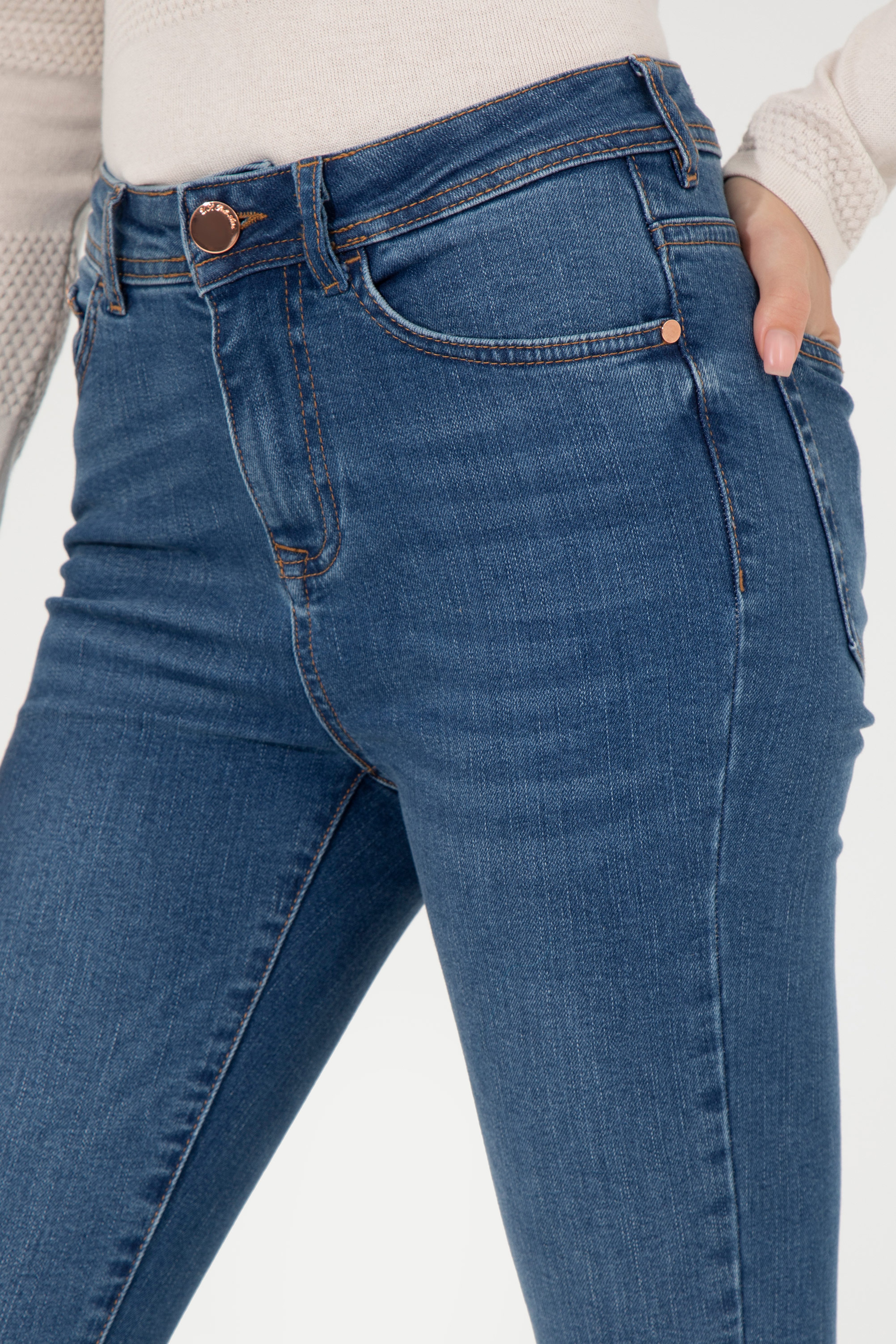 Kadın Mavi Skinny Fit Jean Pantolon