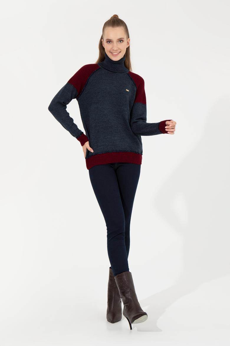 Kadın Lacivert Kazak - 50252221015