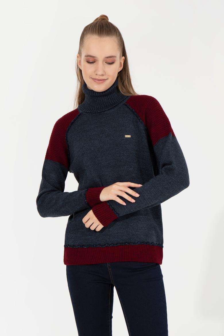 Kadın Lacivert Kazak - 50252221015