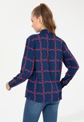 Kadın Vişne Uzun Kollu Gömlek - 50254396002