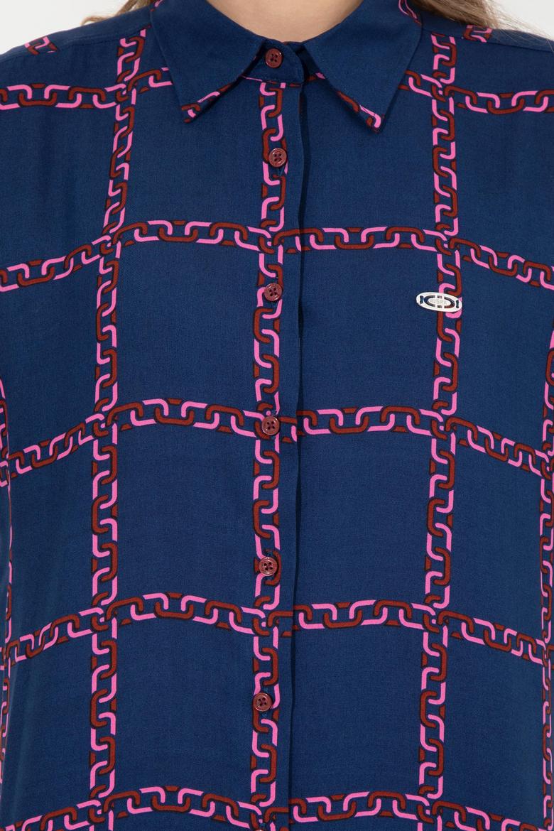 Kadın Vişne Uzun Kollu Gömlek - 50254396002