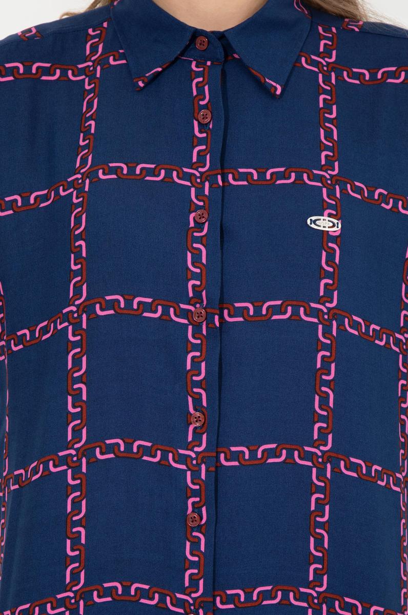 Kadın Vişne Uzun Kollu Gömlek