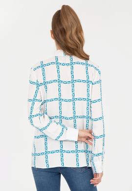 Kadın Ekru Uzun Kollu Gömlek - 50254396012