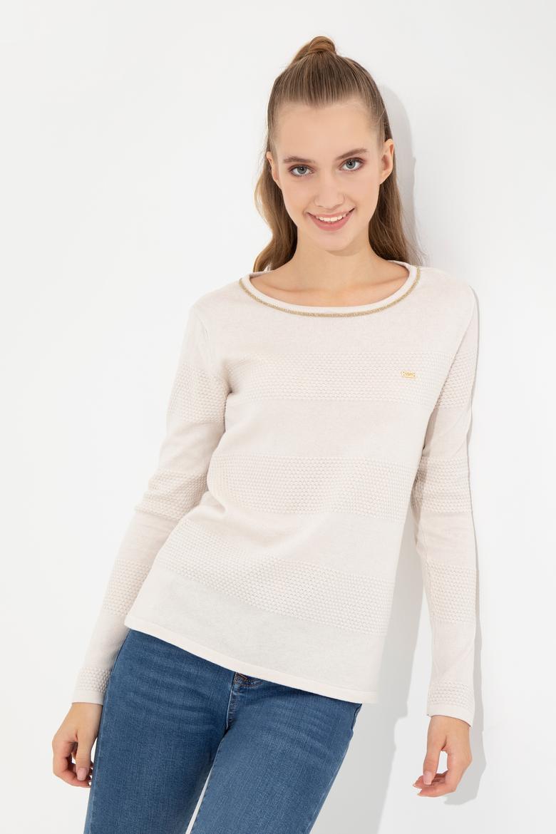 Kadın Krem Kazak - 50251895015