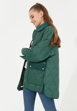 Kadın Koyu Yeşil Kaban - 50252941016