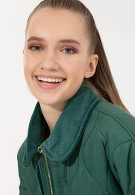 Kadın Koyu Yeşil Kaban - 50252941016