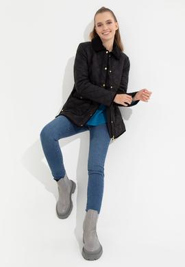 Kadın Siyah Kaban - 50253189038