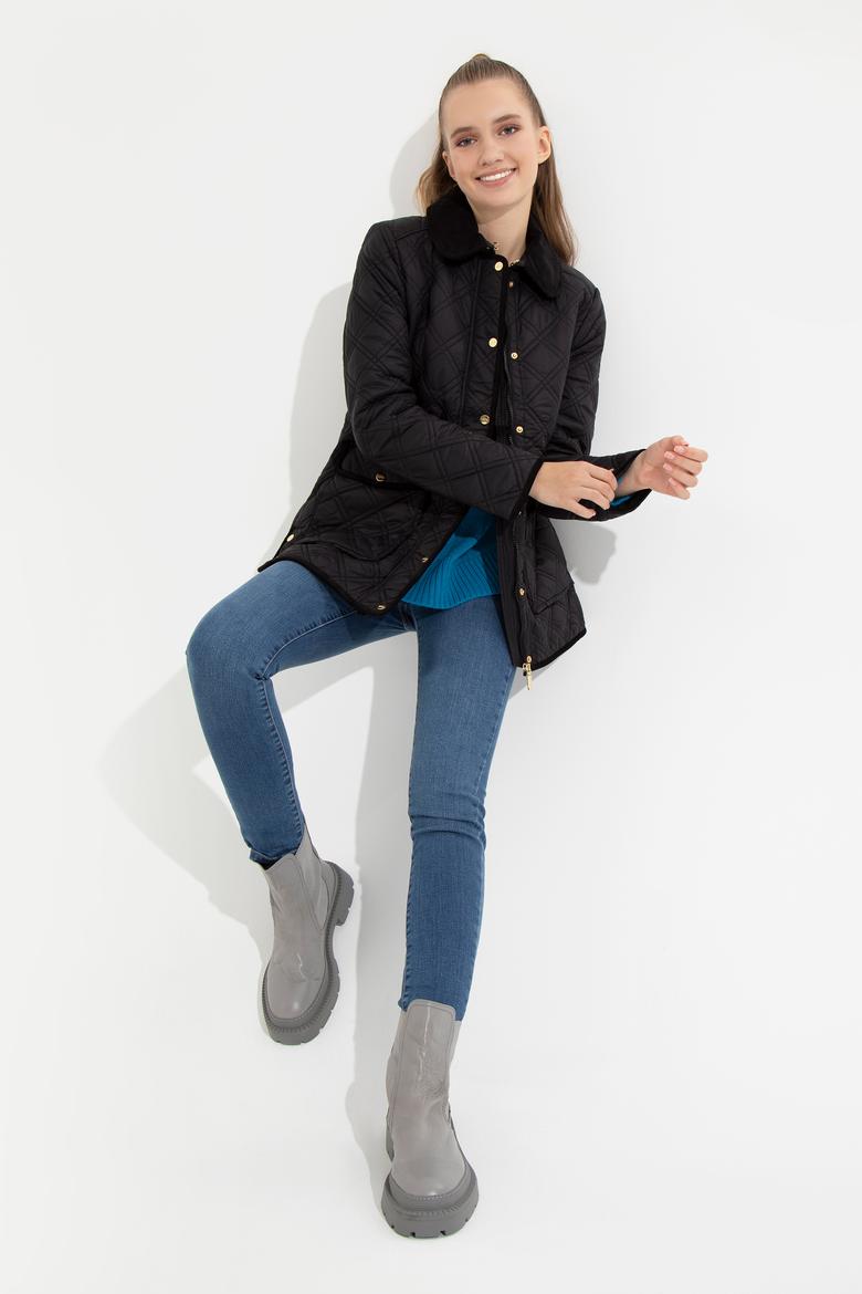 Kadın Siyah Kaban - 50253189038