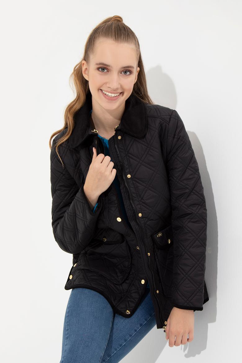 Kadın Siyah Kaban - 50253189038