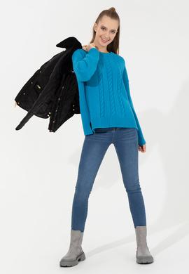 Kadın Kobalt Mavi Kazak - 50256651001