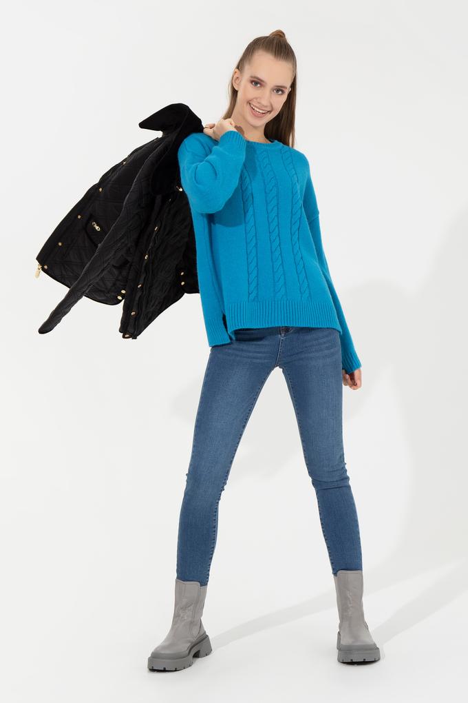 Kadın Kobalt Mavi Kazak