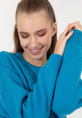 Kadın Kobalt Mavi Kazak - 50256651001