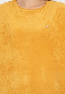 Kadın Safran Bisiklet Yaka Sweatshirt - 50256479016